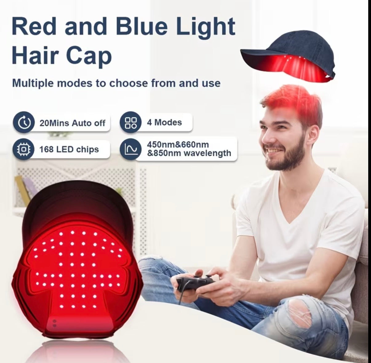 BioLume™ Red & Blue Light Therapy Cap